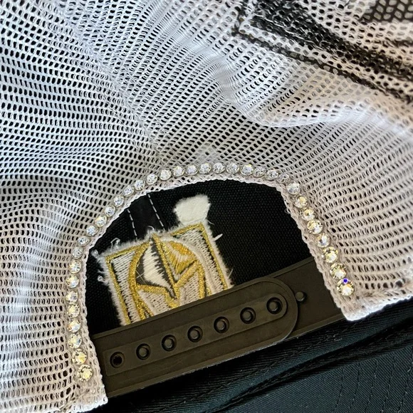 VEGAS GOLDEN KNIGHTS hat - Custom Crystal SnapBack VEGAS GOLDEN KNIGHTS hat - Custom Crystal SnapBack main image 2